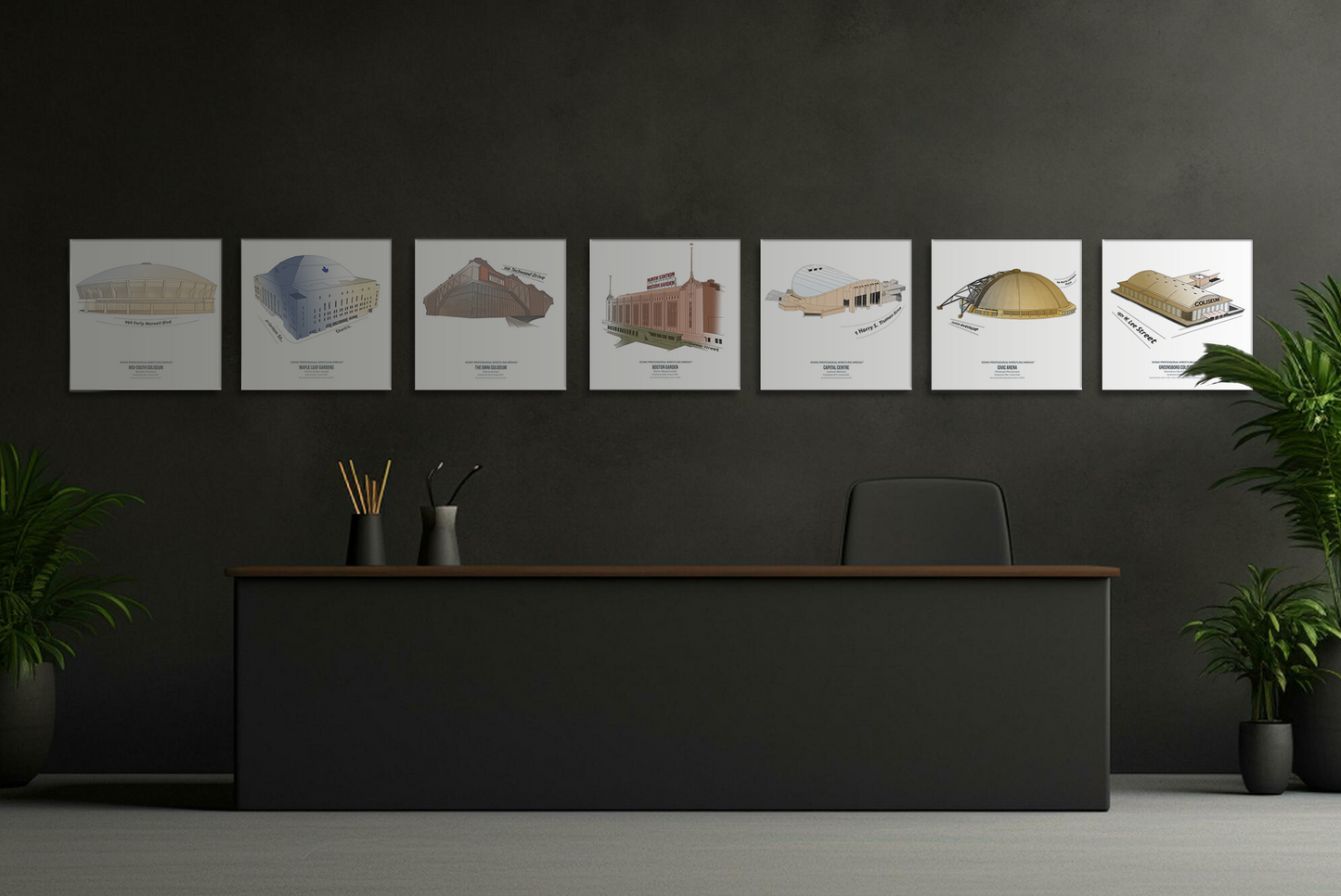 Volume II: 7 Iconic Arenas (16 x 16 Canvas)