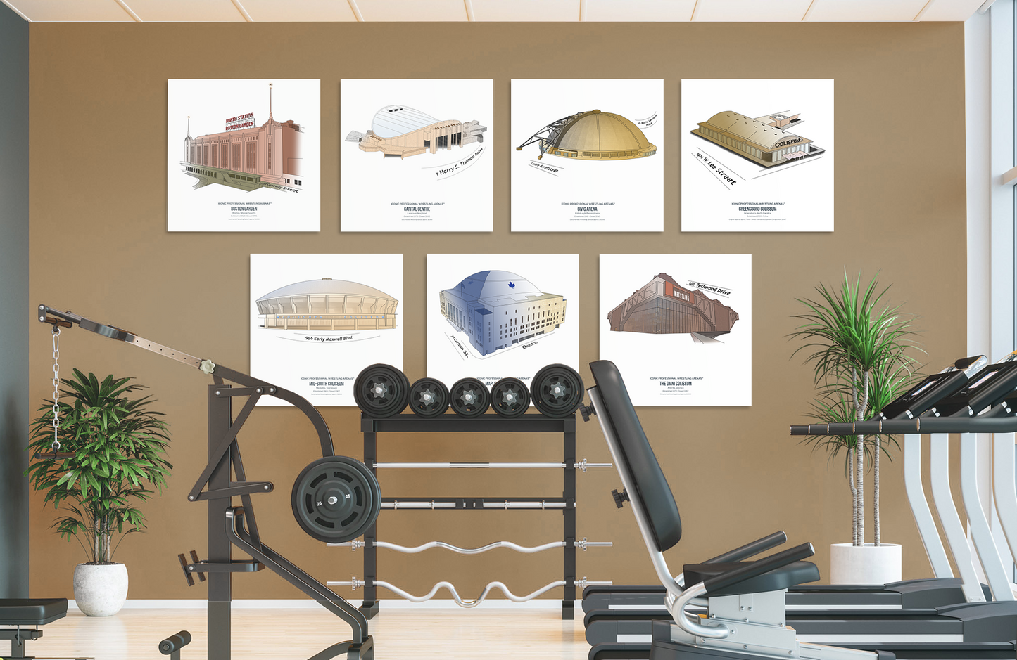 Volume II: 7 Iconic Arenas (24 x 24 Aluminum Prints)
