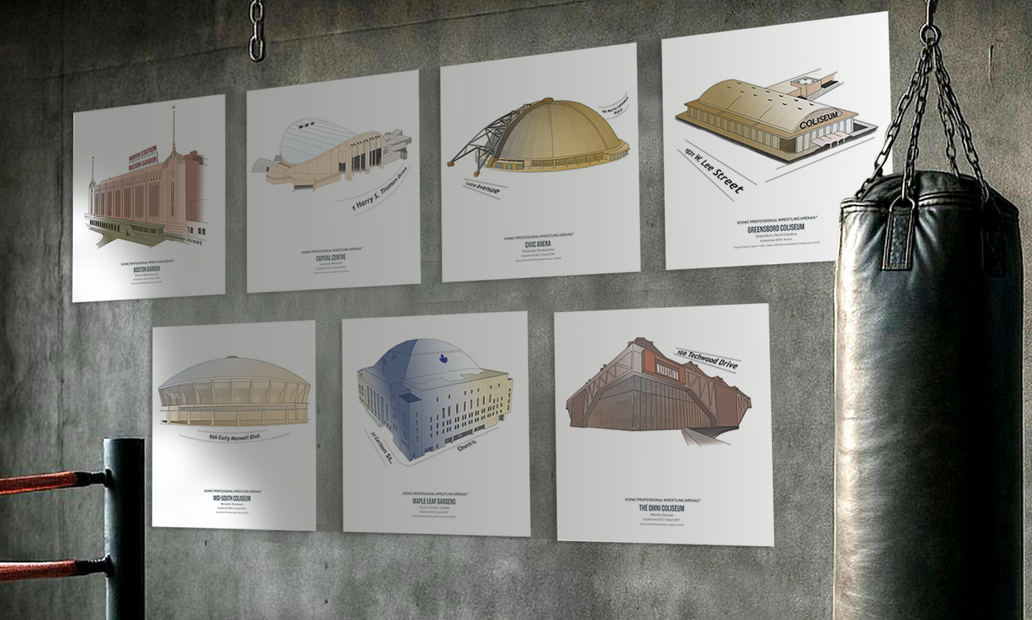 Volume II: 7 Iconic Arenas (16 x 16 Posters)