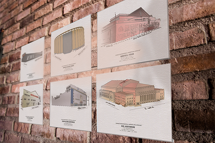 Volume I: 6 Iconic Arenas (20 x 20 Aluminum Prints)