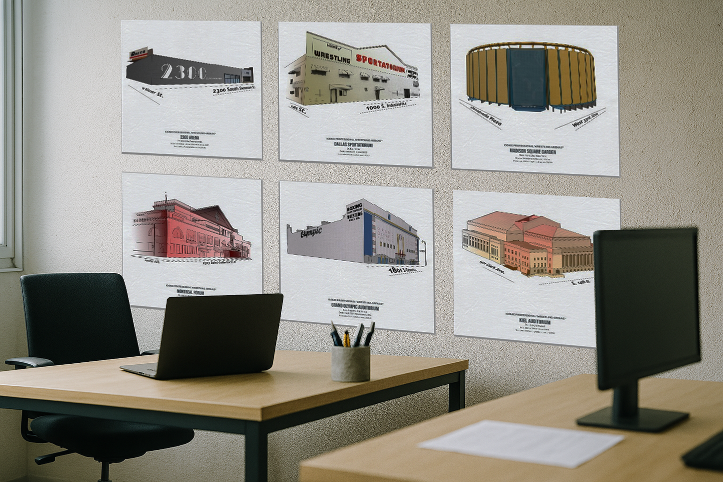 Volume I: 6 Iconic Arenas (24 x 24 Canvas)