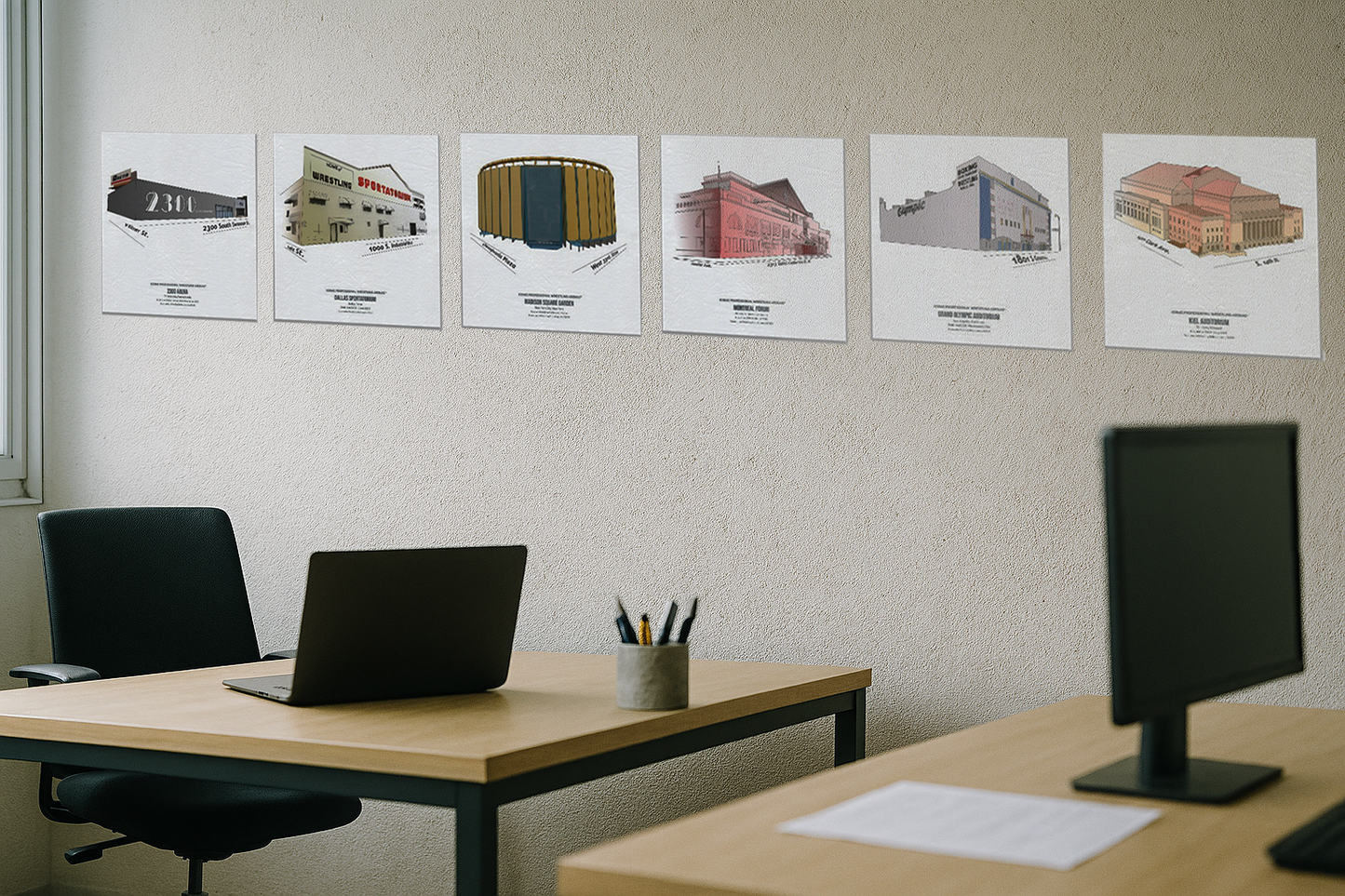 Volume I: 6 Iconic Arenas (16 x 16 Canvas)