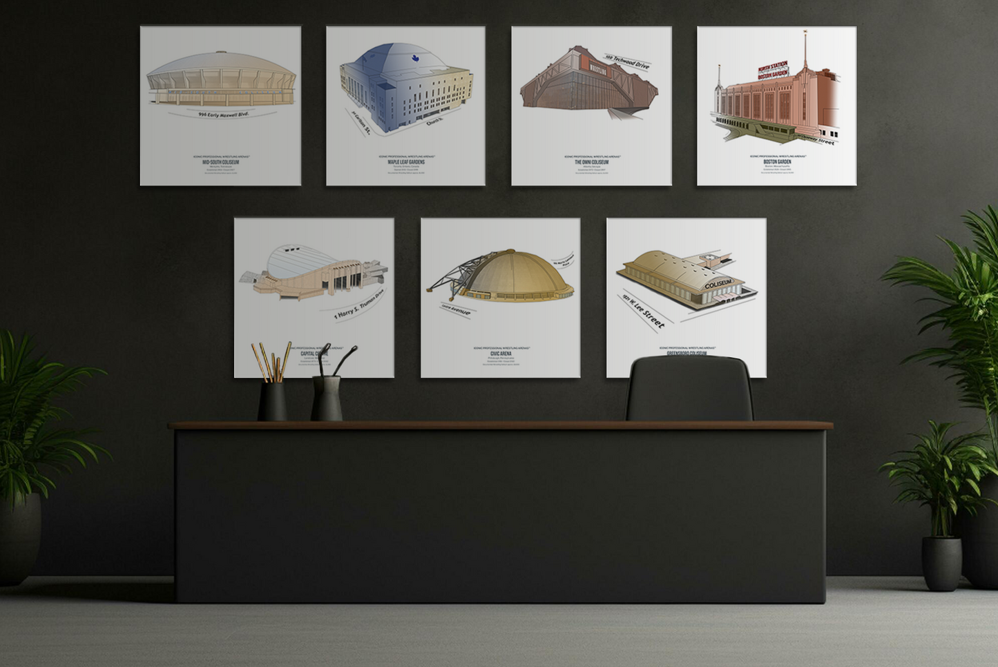 Volume II: 7 Iconic Arenas (24x24 Canvas)