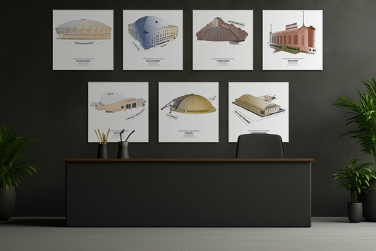 Volume II: 7 Iconic Arenas (24x24 Canvas)