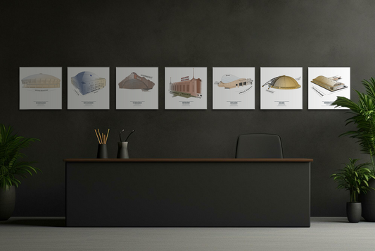Volume II: 7 Iconic Arenas (16 x 16 Canvas)